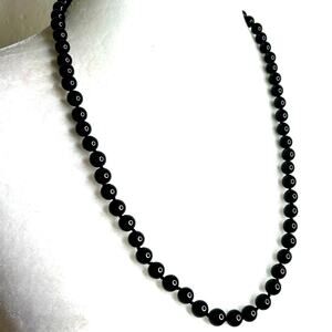 Vintage Jet Glass Beaded Necklace